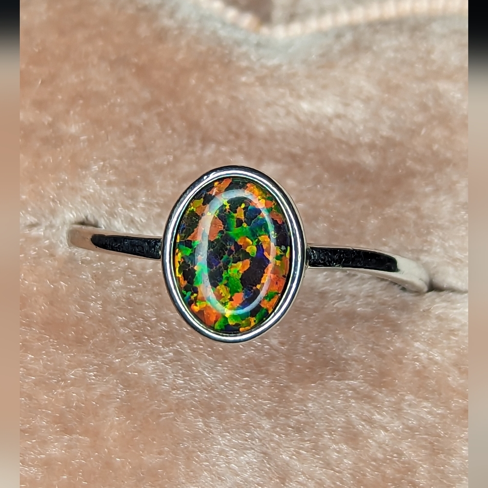 Lab Created Opal Ring
